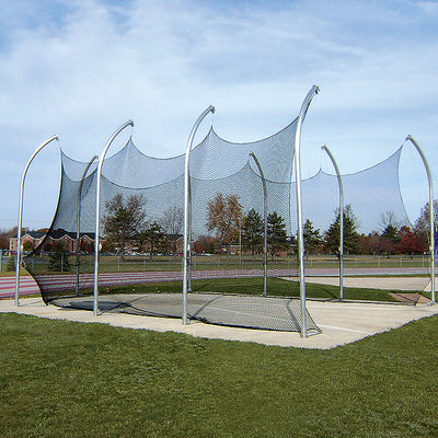 High School Discus Cage With Ground Sleeves