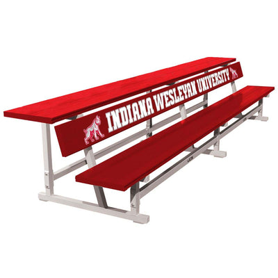 Team Sideline Bench With Back & Shelf