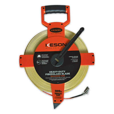 Open Reel Measuring Tape – Fiberglass Blade, 15m to 100m