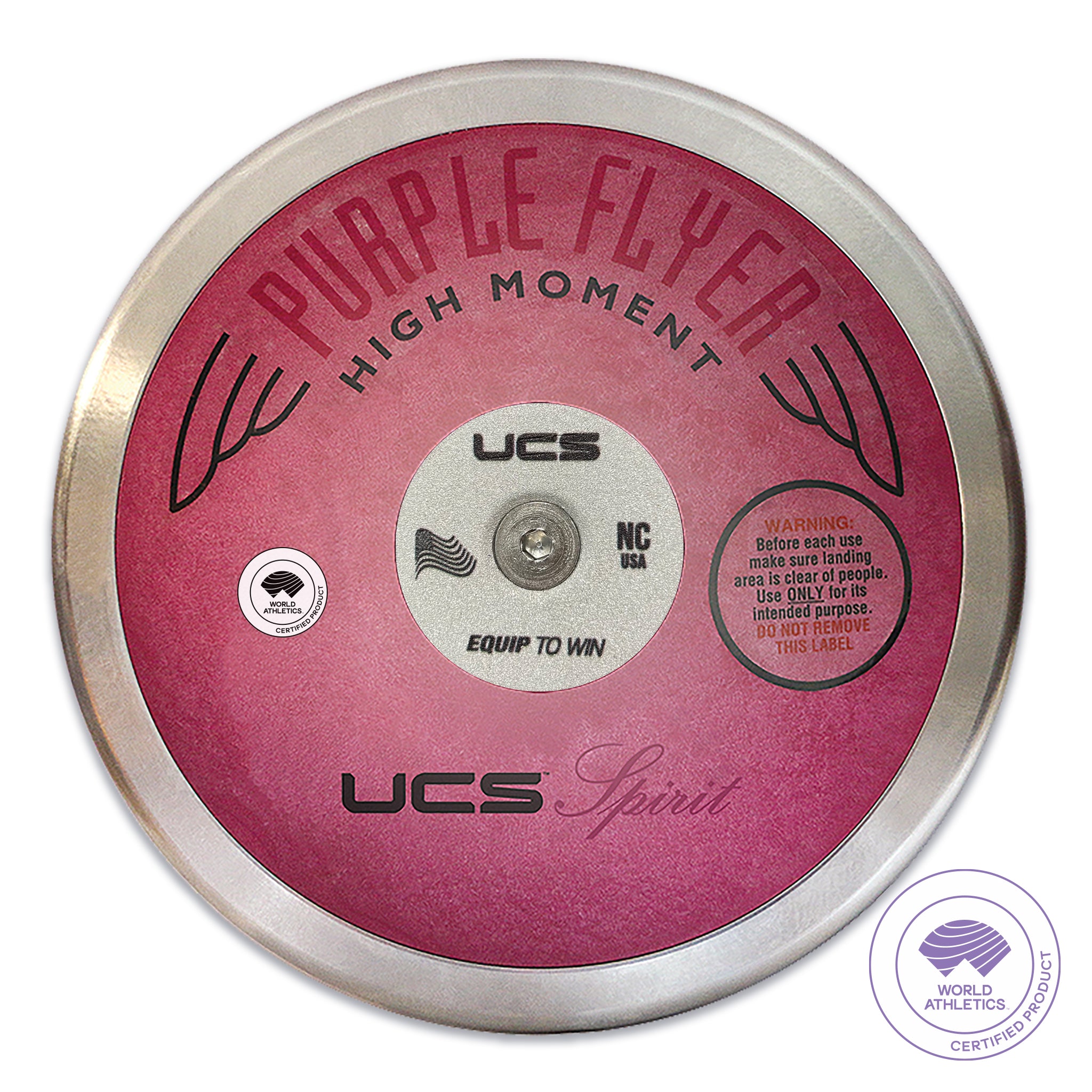 Implement Rack Discus Purple Flyer Discus | Track & Field Throwing Implement | UCS Spirit ...