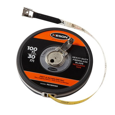 Closed Reel Measuring Tape – Metal Case, 50 or 100ft